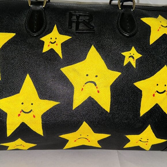 Ralph Lauren RRL Handmade Black Pebbled Leather Duffle Bag Travel Bag - Picture 10 of 17